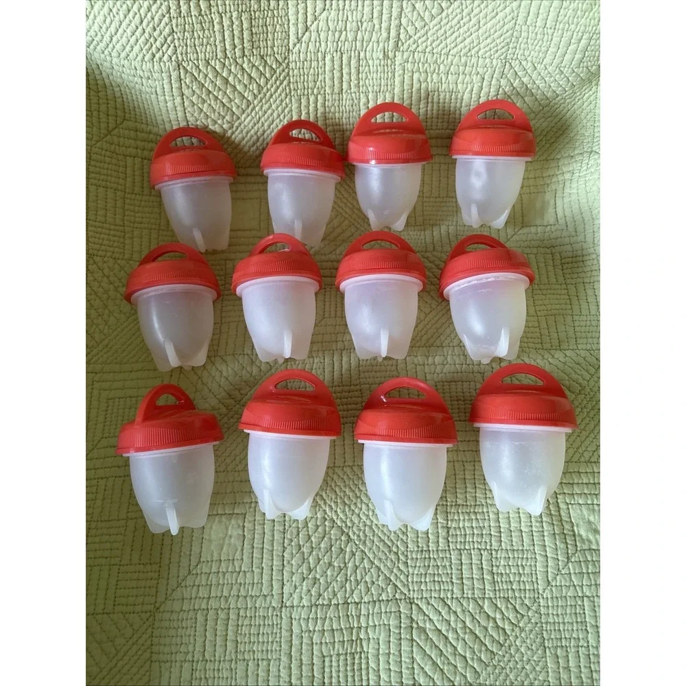 Egglettes (12) Silicon Egg Cooker Poacher Non Stick BPA Free Pack In Lunch To Go